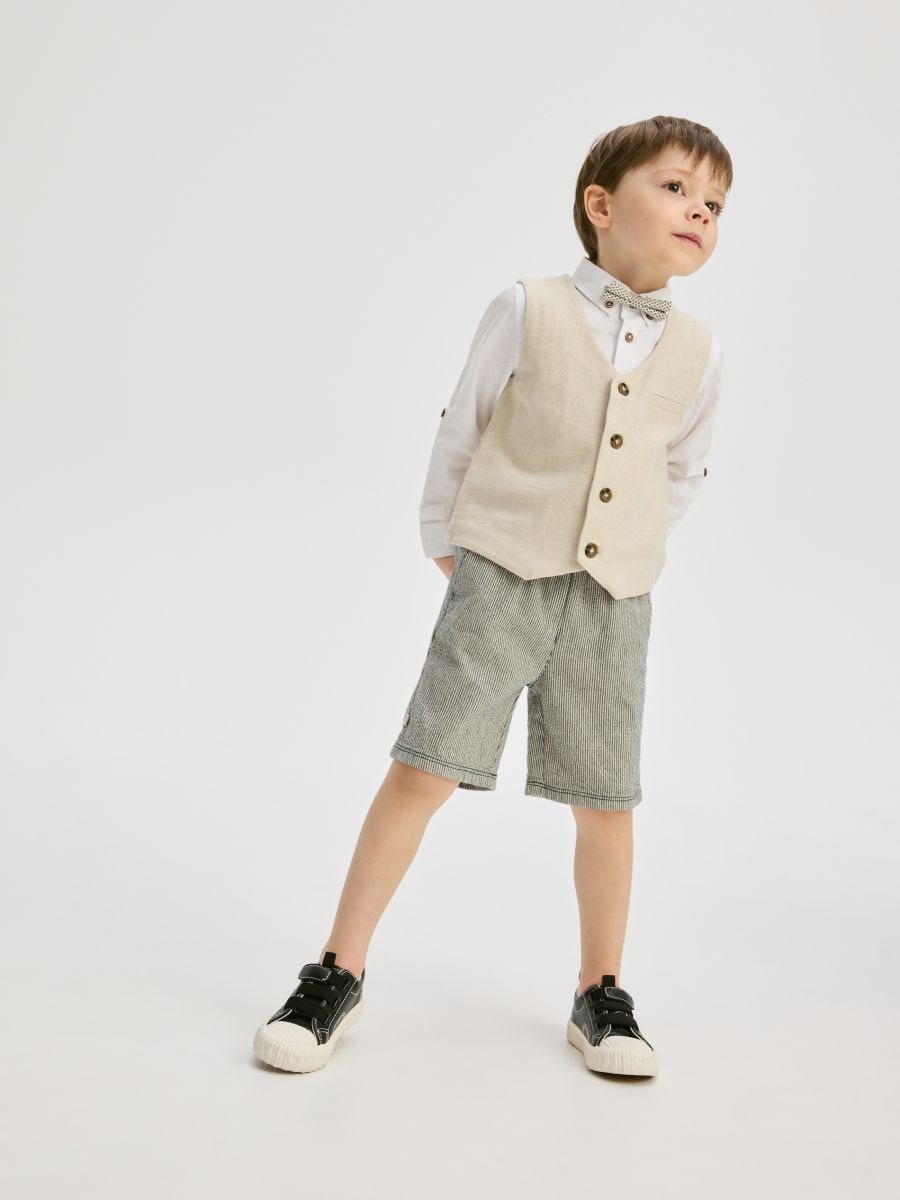 Elegant set with bow tie - beige - RESERVED - 7