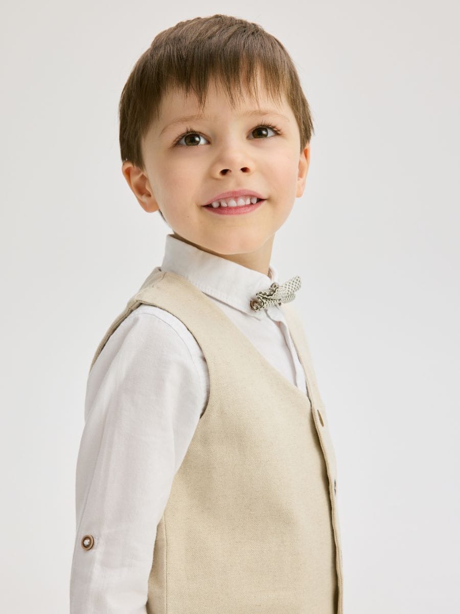 Elegant set with bow tie - beige - RESERVED - 8