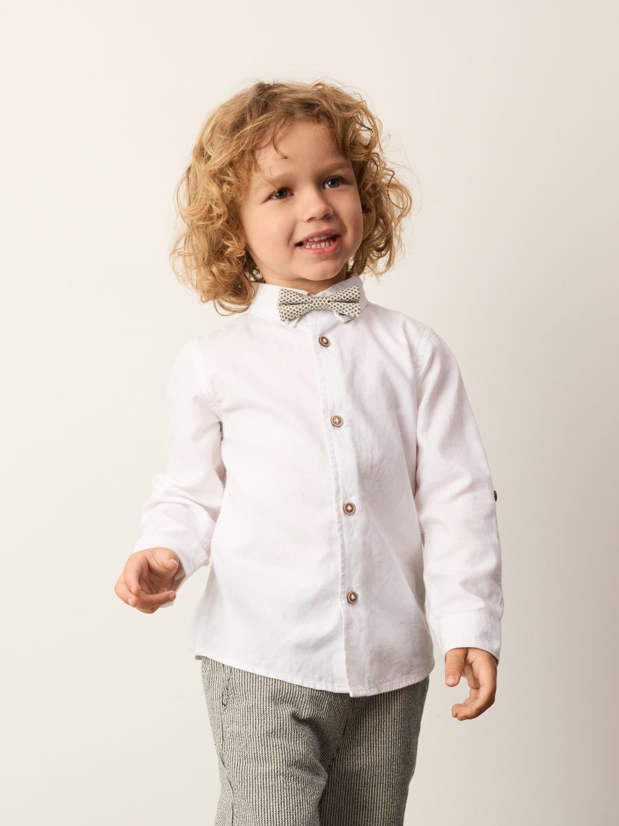 Elegant set with bow tie - beige - RESERVED - 4