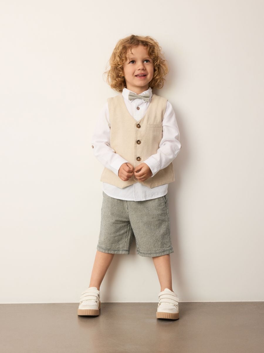 Elegant set with bow tie - beige - RESERVED - 7