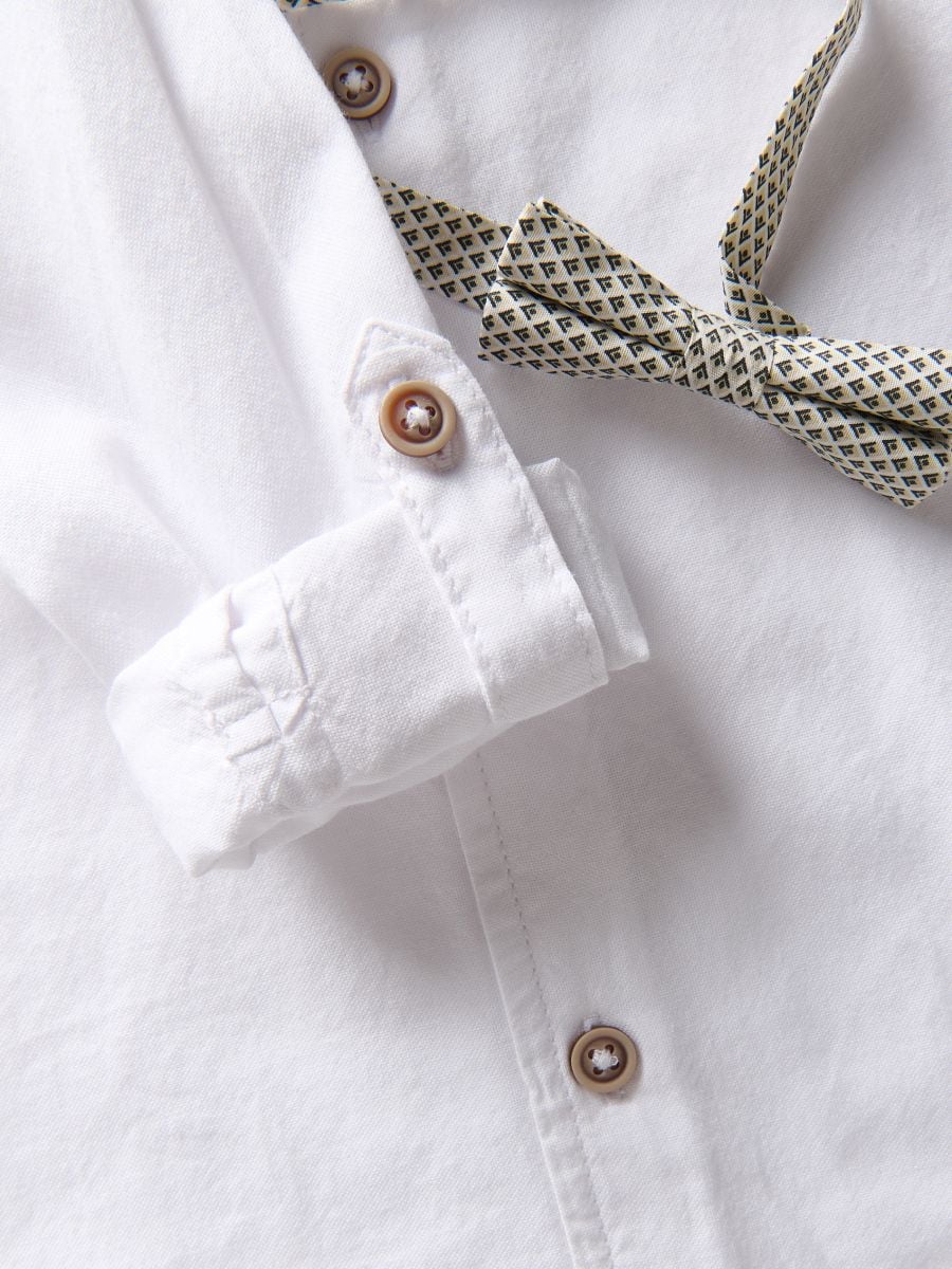 Elegant set with bow tie - beige - RESERVED - 3