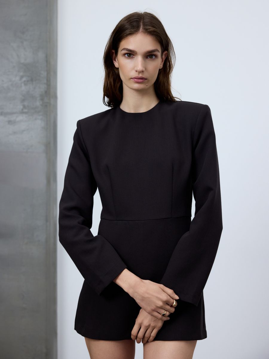 Jumpsuit with tie detail - brown - RESERVED