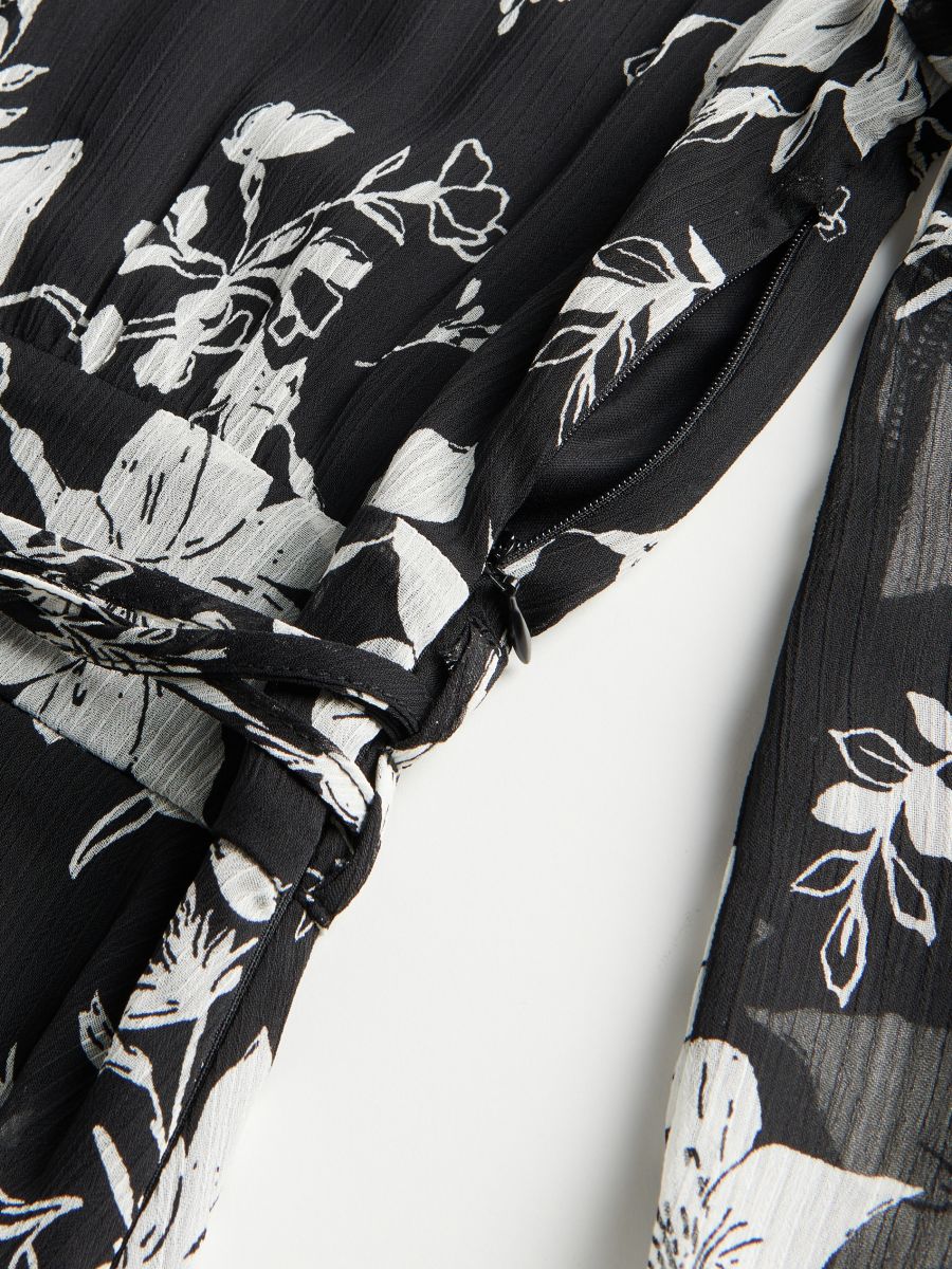 Kleid mit Bindedetail - schwarz - RESERVED - 4