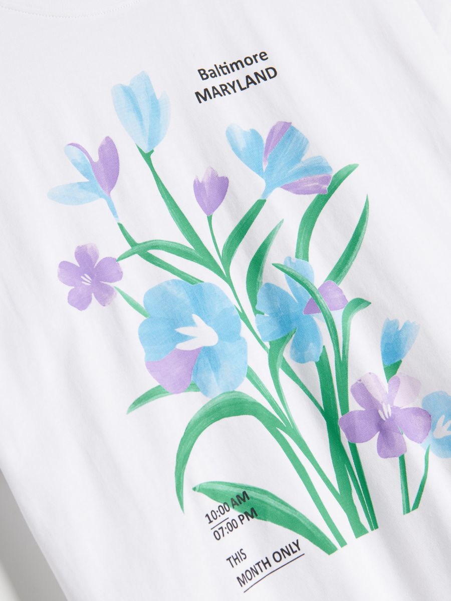 Regular fit T-shirt with print - white - RESERVED - 2