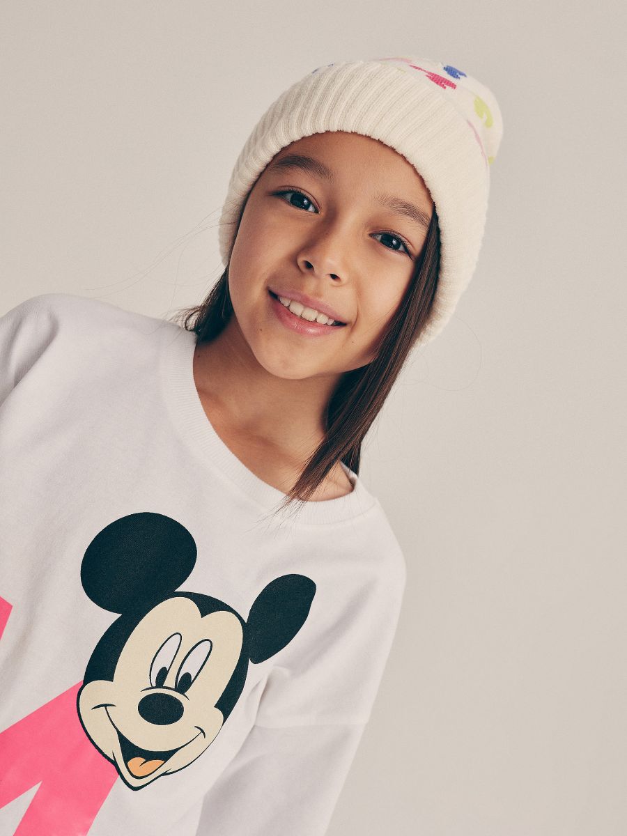 Disney pattern beanie - cream - RESERVED - 4