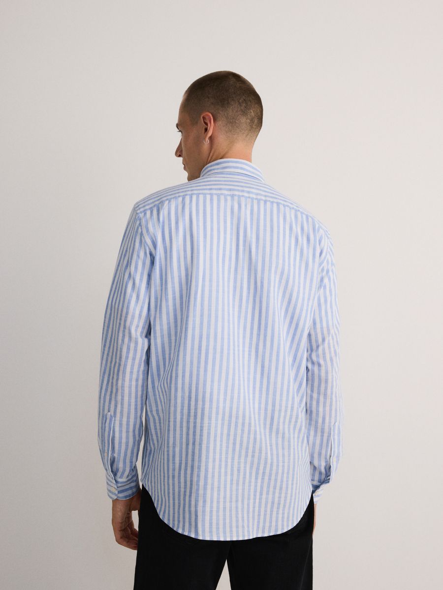 Koszula regular fit w paski - jasnoniebieski - RESERVED - 3