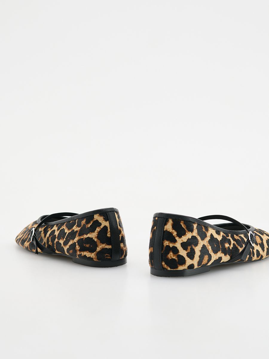 Lederballerinas mit Animalprint - beige - RESERVED - 3