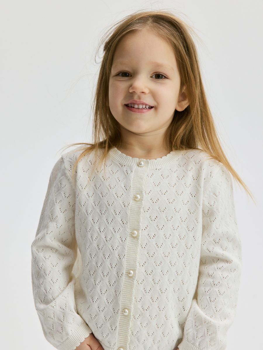 Openwork cardigan - cream - RESERVED - 3