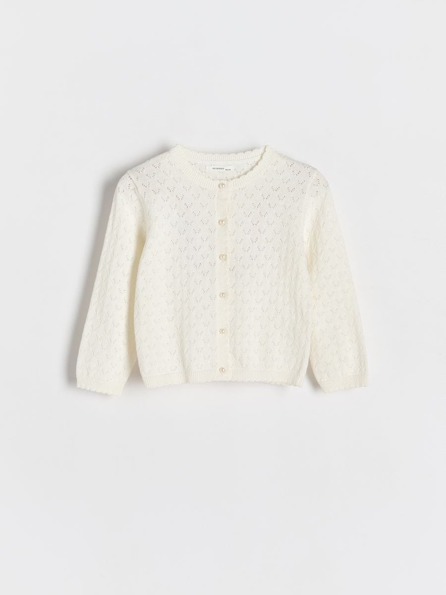 Openwork cardigan - cream - RESERVED - 2
