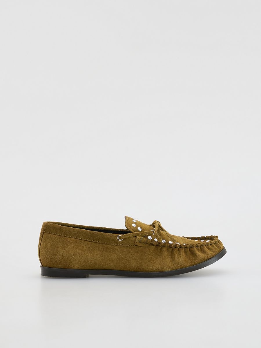 LADIES` LOAFER SHOES - beige - RESERVED