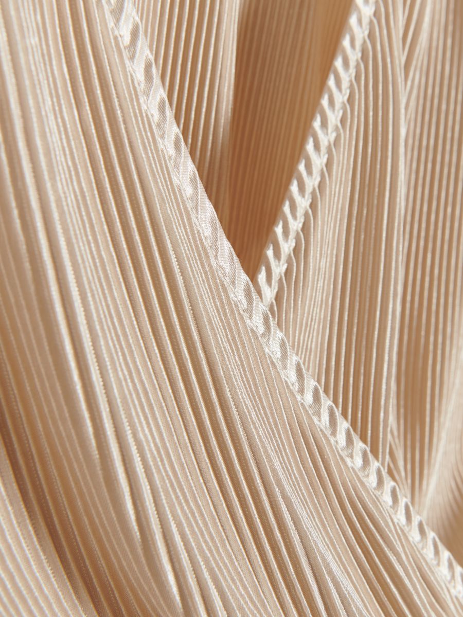 Pleated blouse - nude - RESERVED - 5