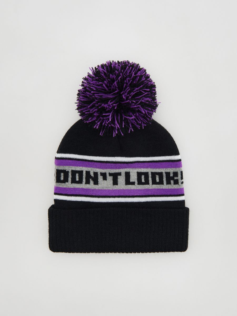 Minecraft beanie with pom pom - black - RESERVED - 4