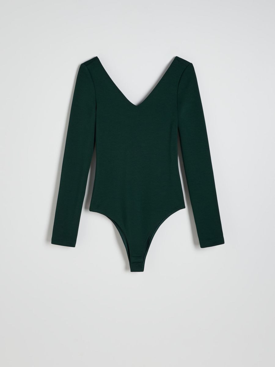 Bodysuit with viscose blend - dark green - RESERVED - 2