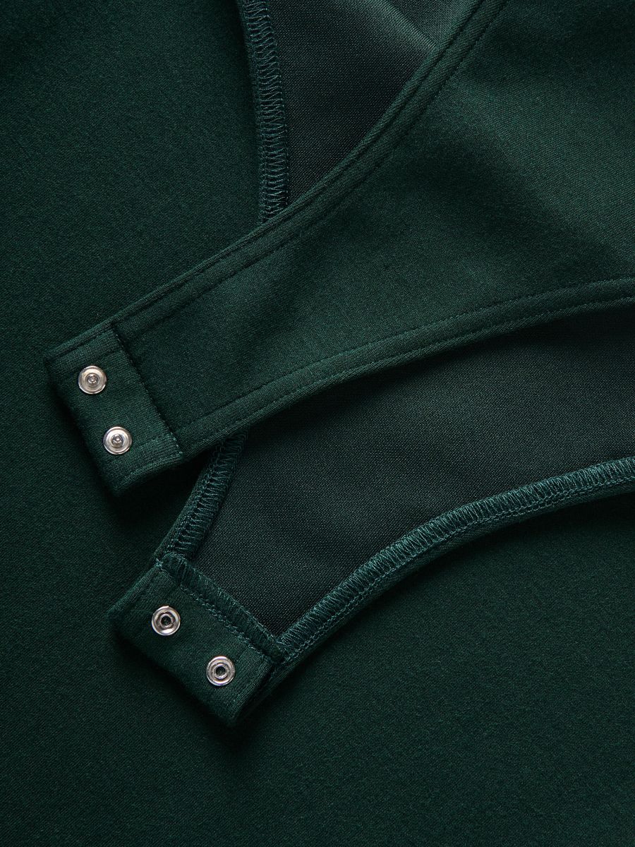 Bodysuit with viscose blend - dark green - RESERVED - 5