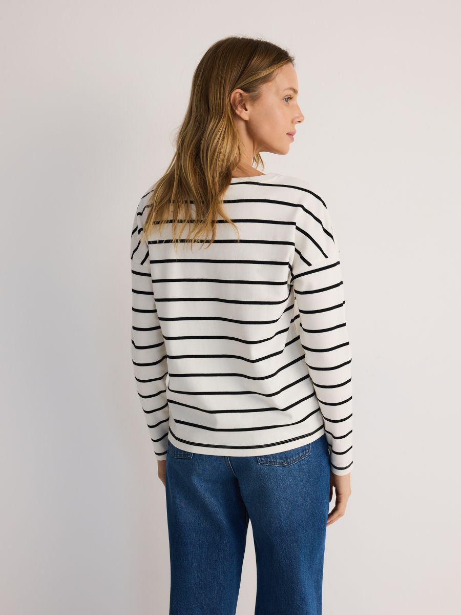 V-neck longsleeve - multicolor - RESERVED - 4