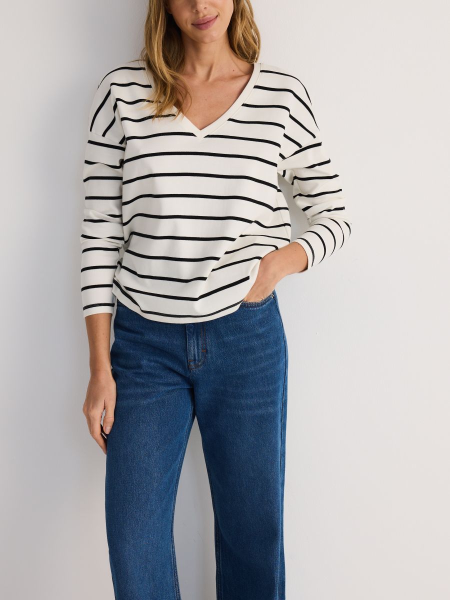V-neck longsleeve - multicolor - RESERVED - 3