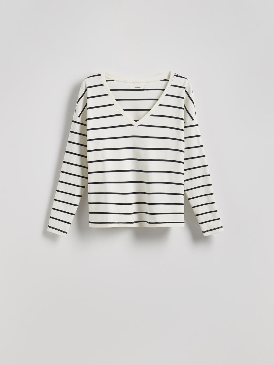 V-neck longsleeve - multicolor - RESERVED - 6