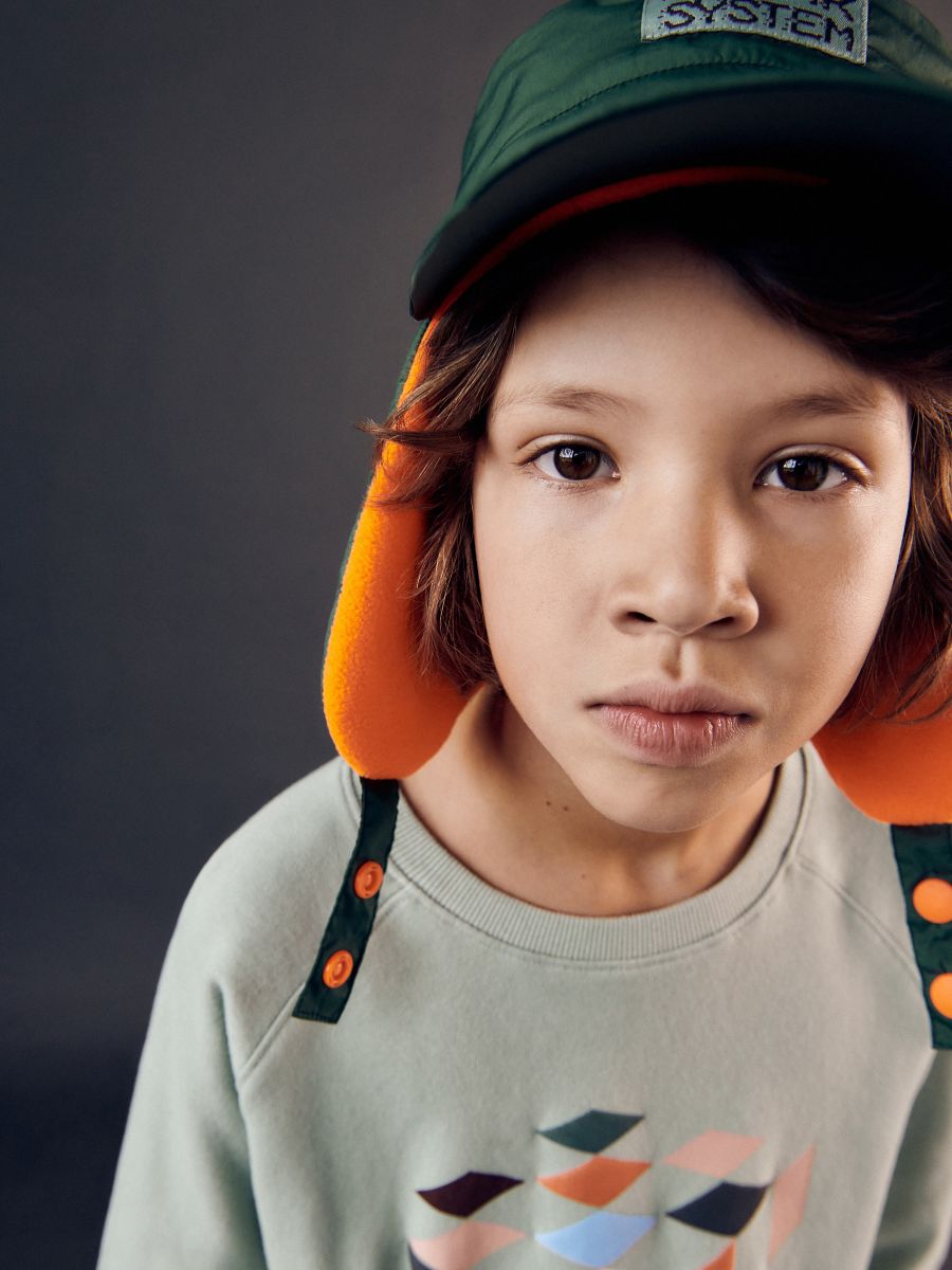 Insulated hat with ear flaps - teal green - RESERVED - 4