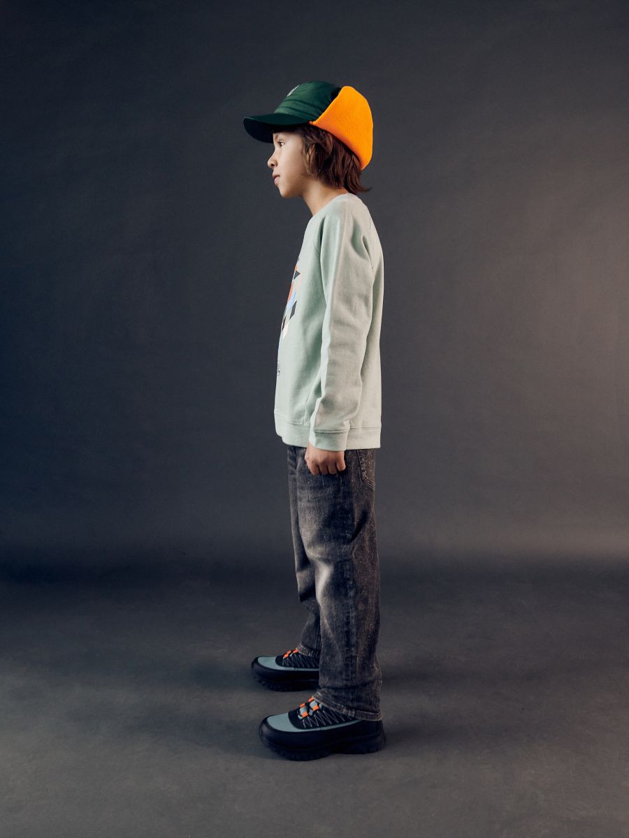 Insulated hat with ear flaps - teal green - RESERVED - 5