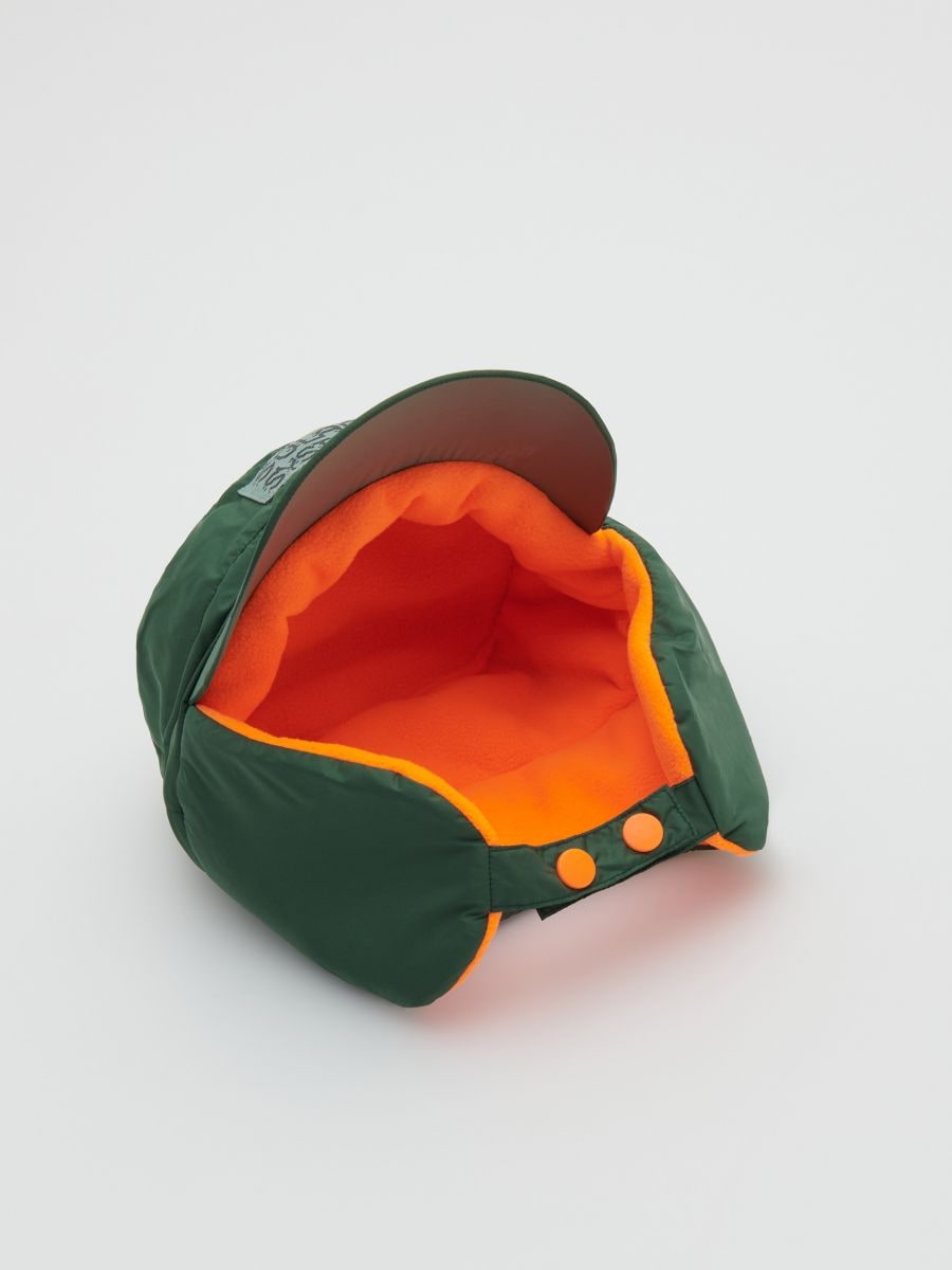Insulated hat with ear flaps - teal green - RESERVED - 2