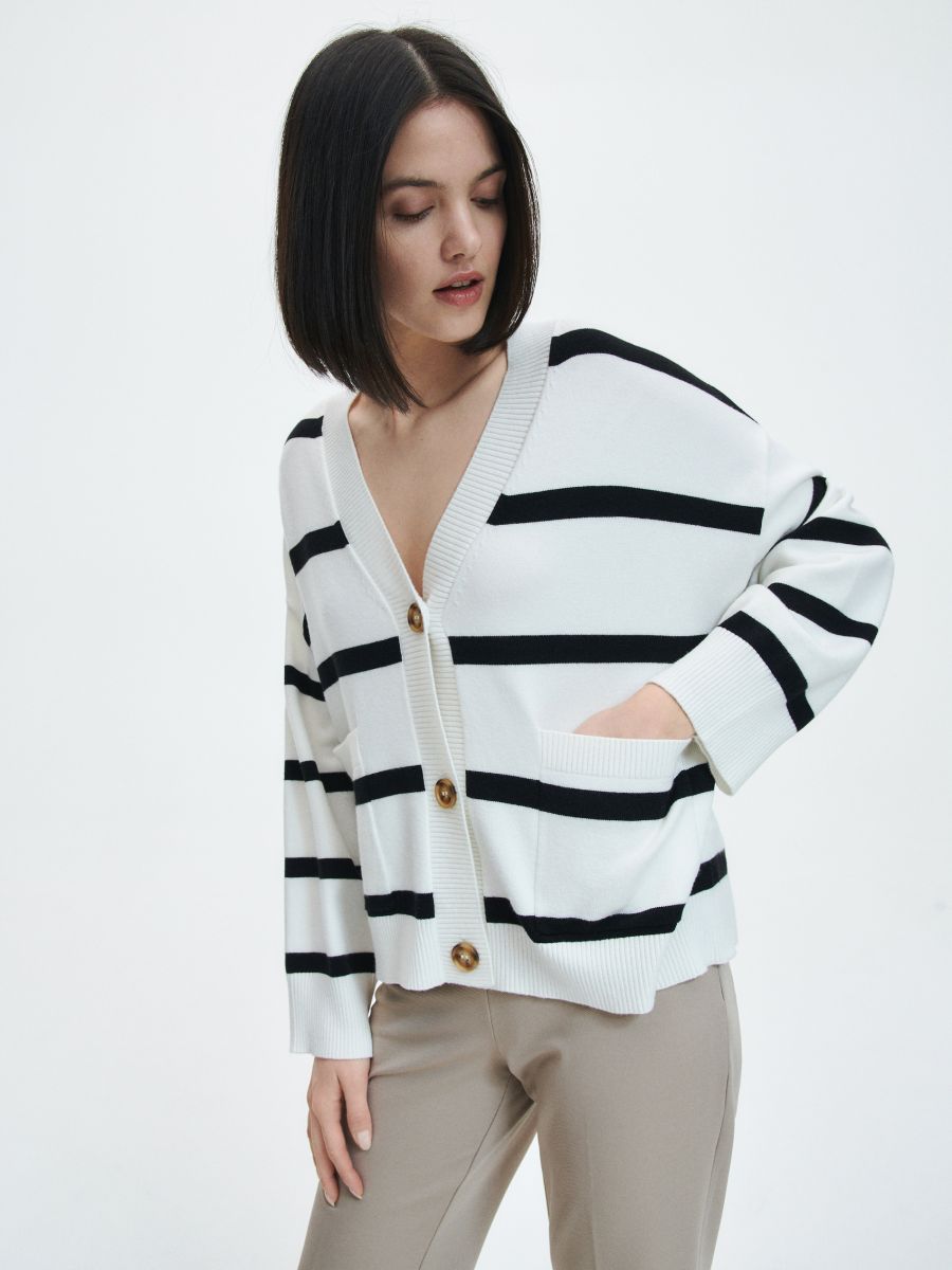 Strickjacke aus Viskosemischung - bunt - RESERVED - 3
