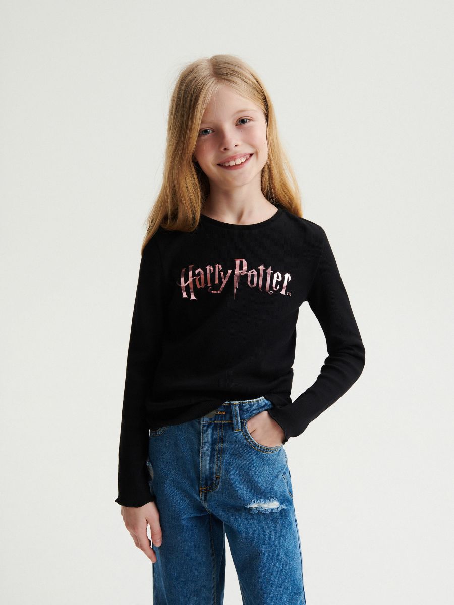 Maglietta a maniche lunghe con stampa Harry Potter Colore nero - RESERVED -  2145N-99X