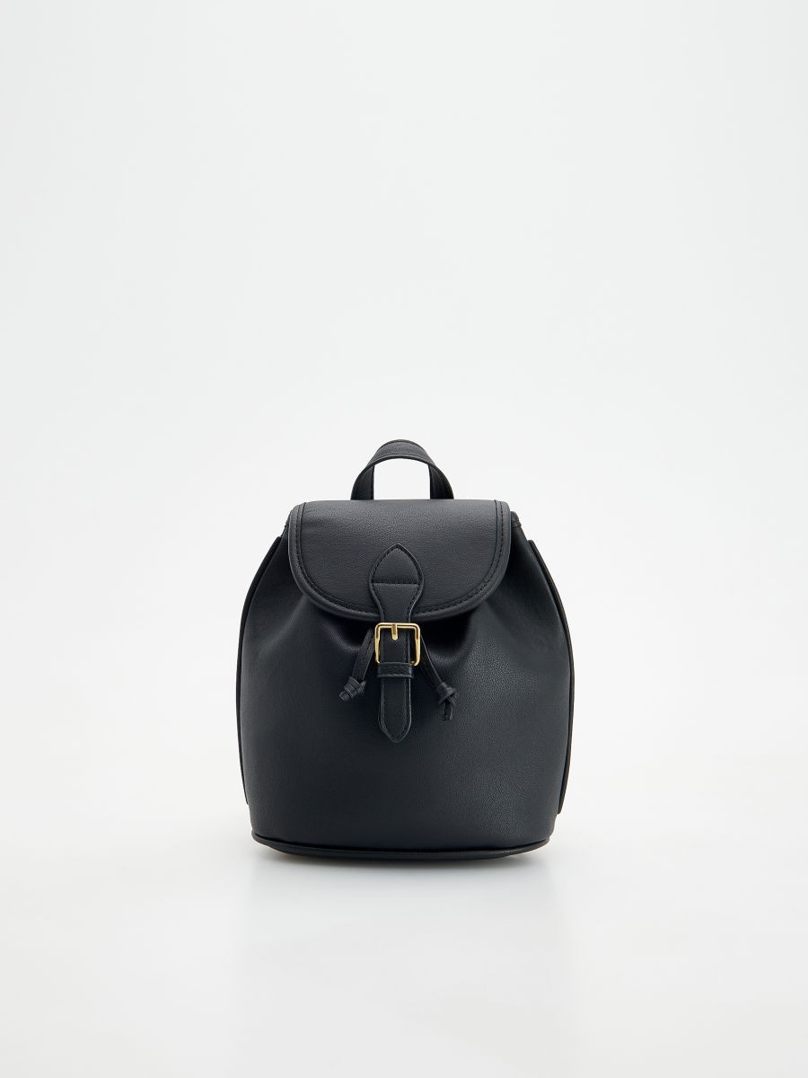 Koženkový batoh - černý - RESERVED