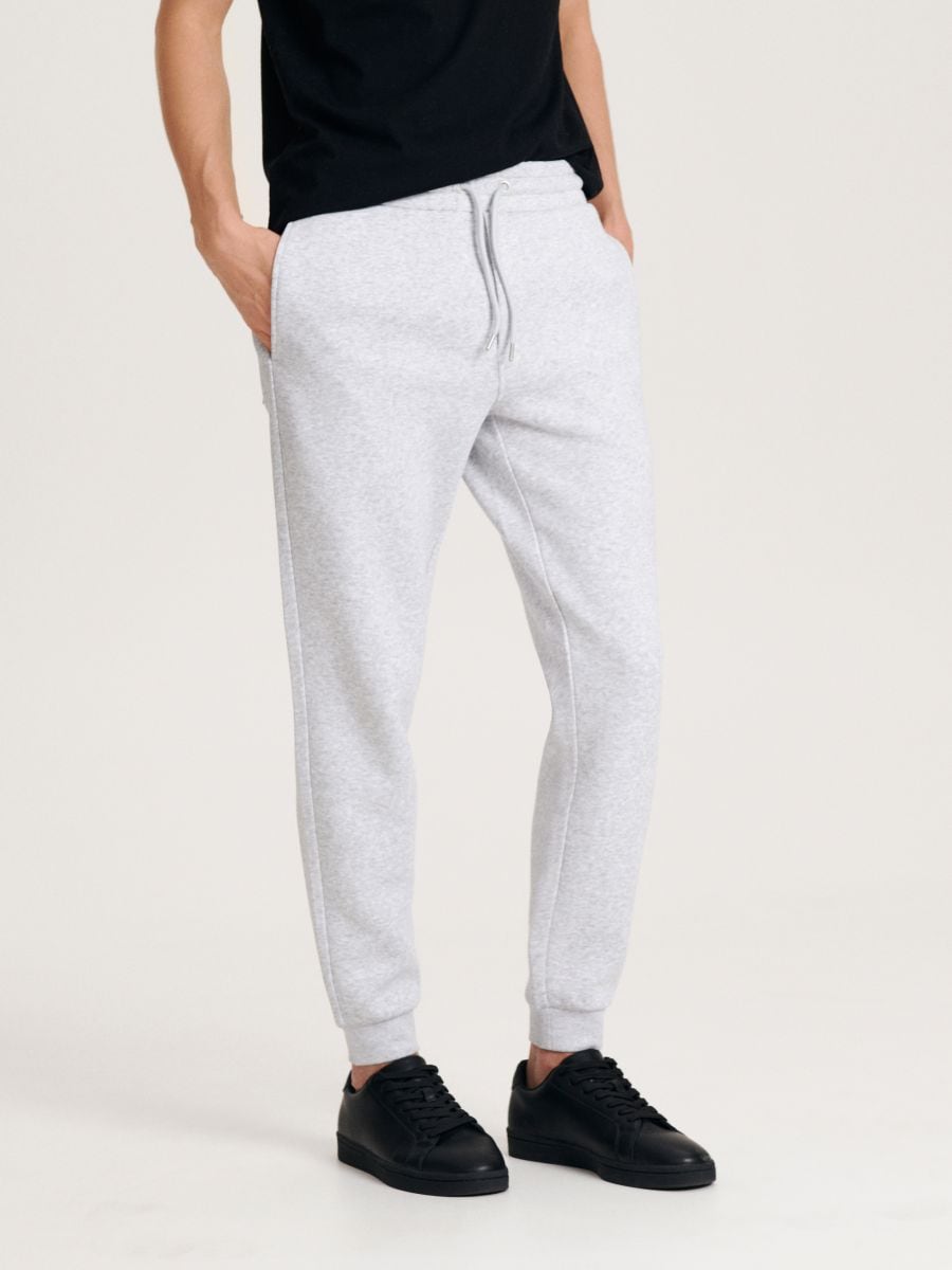 Športne hlače regular fit - light grey - RESERVED