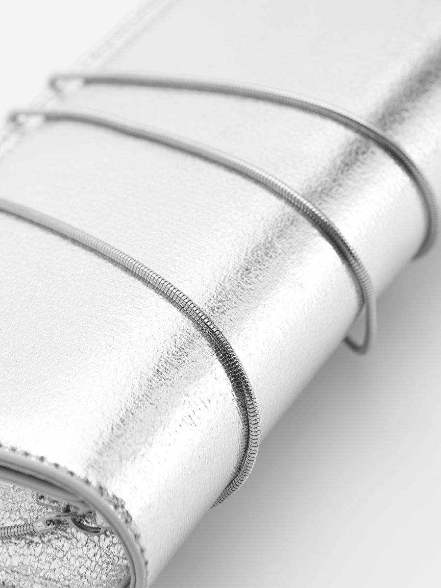 Metallic-Tasche - silber - RESERVED - 4