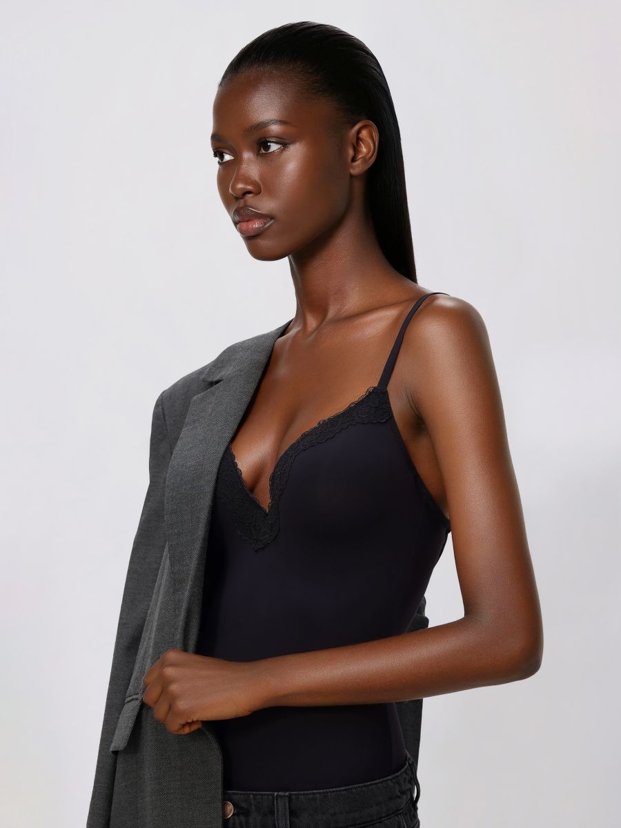 LADIES` BODY SUIT - fekete - RESERVED