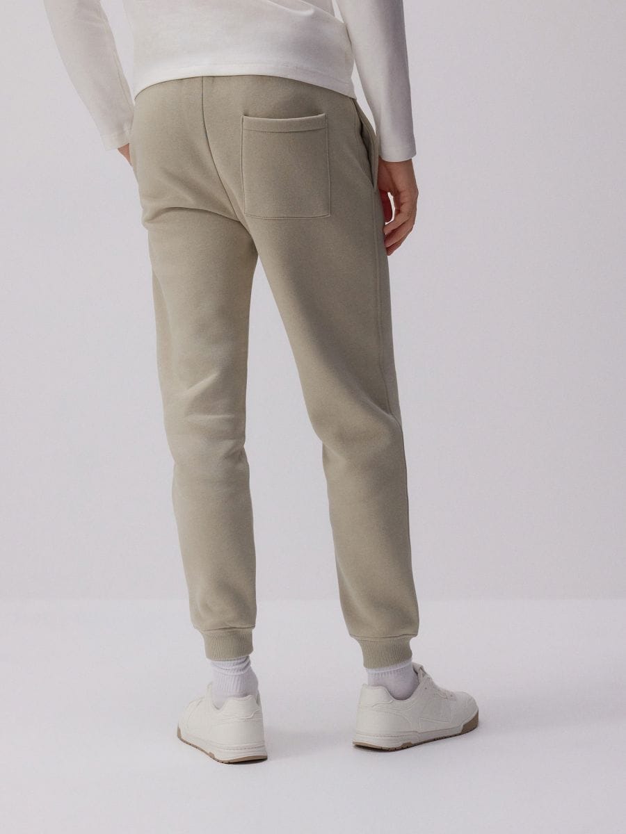 Regular fit tracksuit bottoms - pale green - RESERVED - 3
