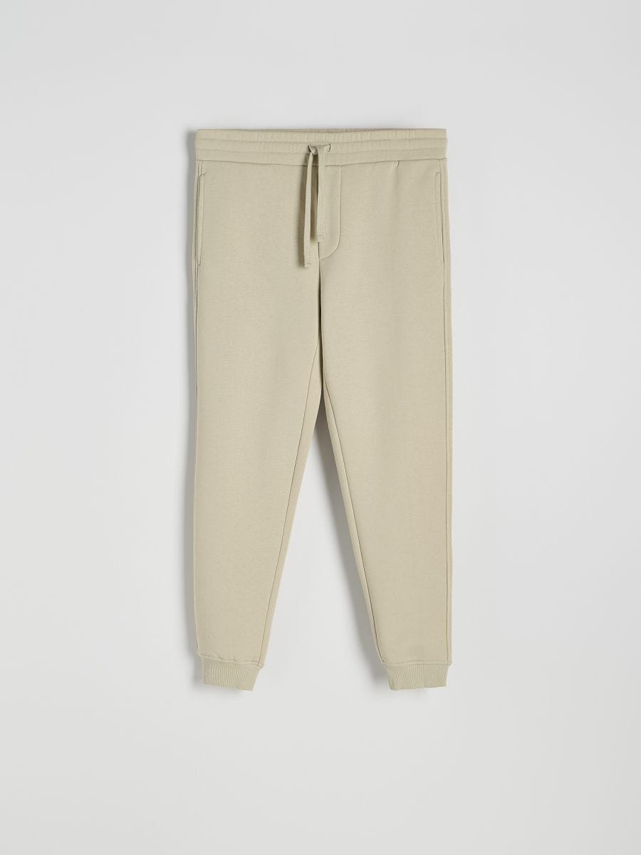 Regular fit tracksuit bottoms - pale green - RESERVED - 5