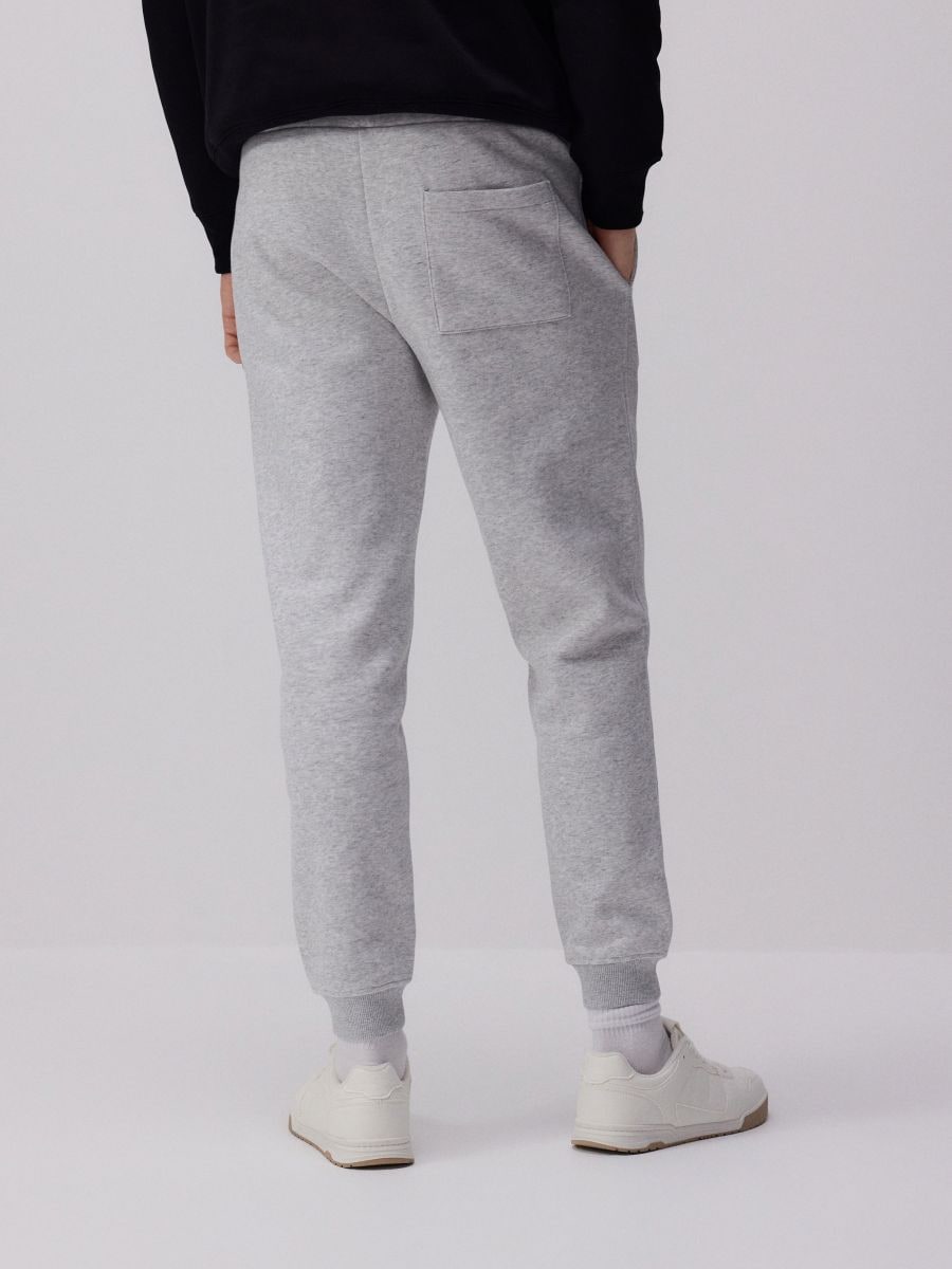 Regular fit tracksuit bottoms - light grey - RESERVED - 4