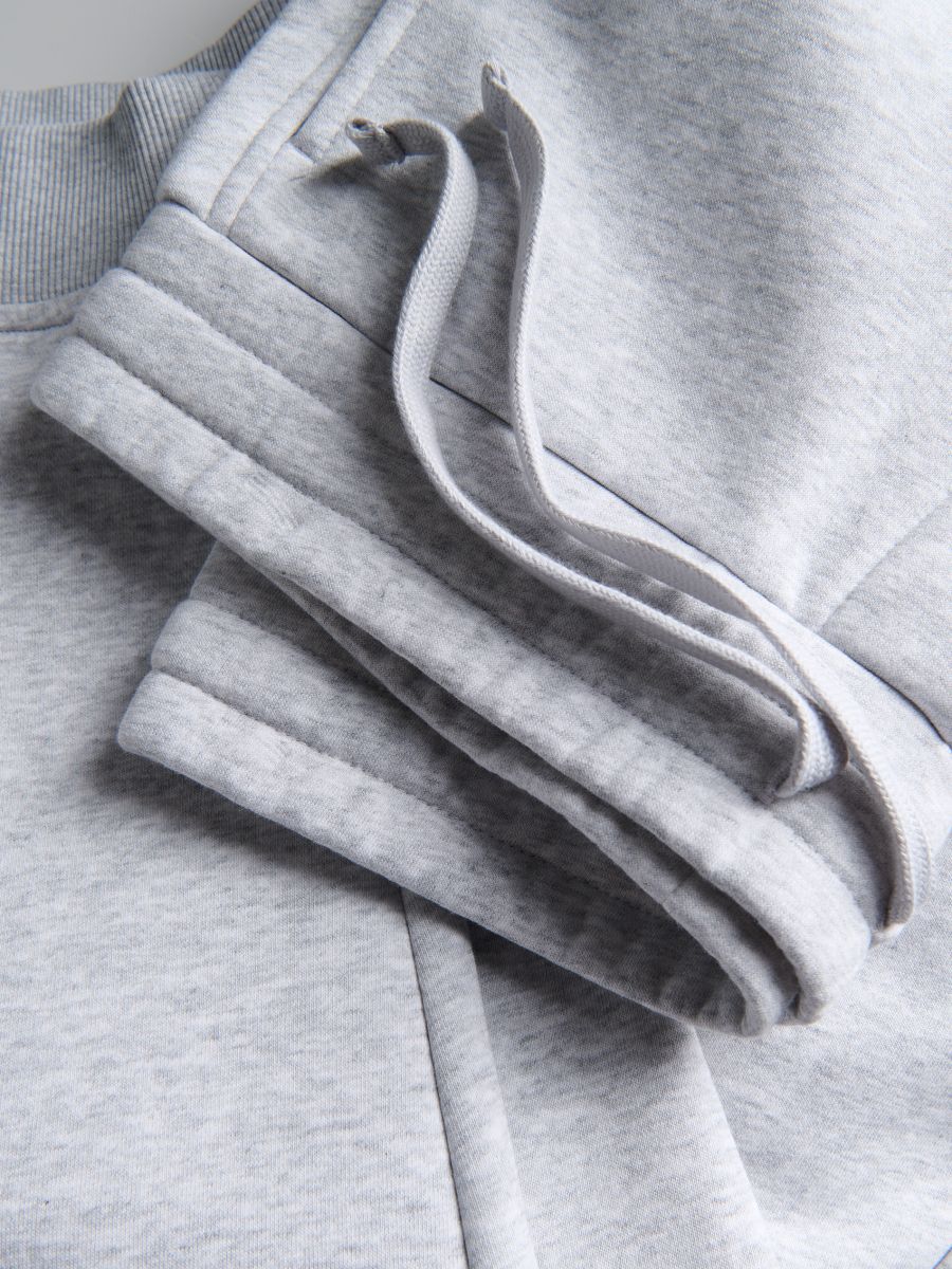 Regular fit tracksuit bottoms - light grey - RESERVED - 6