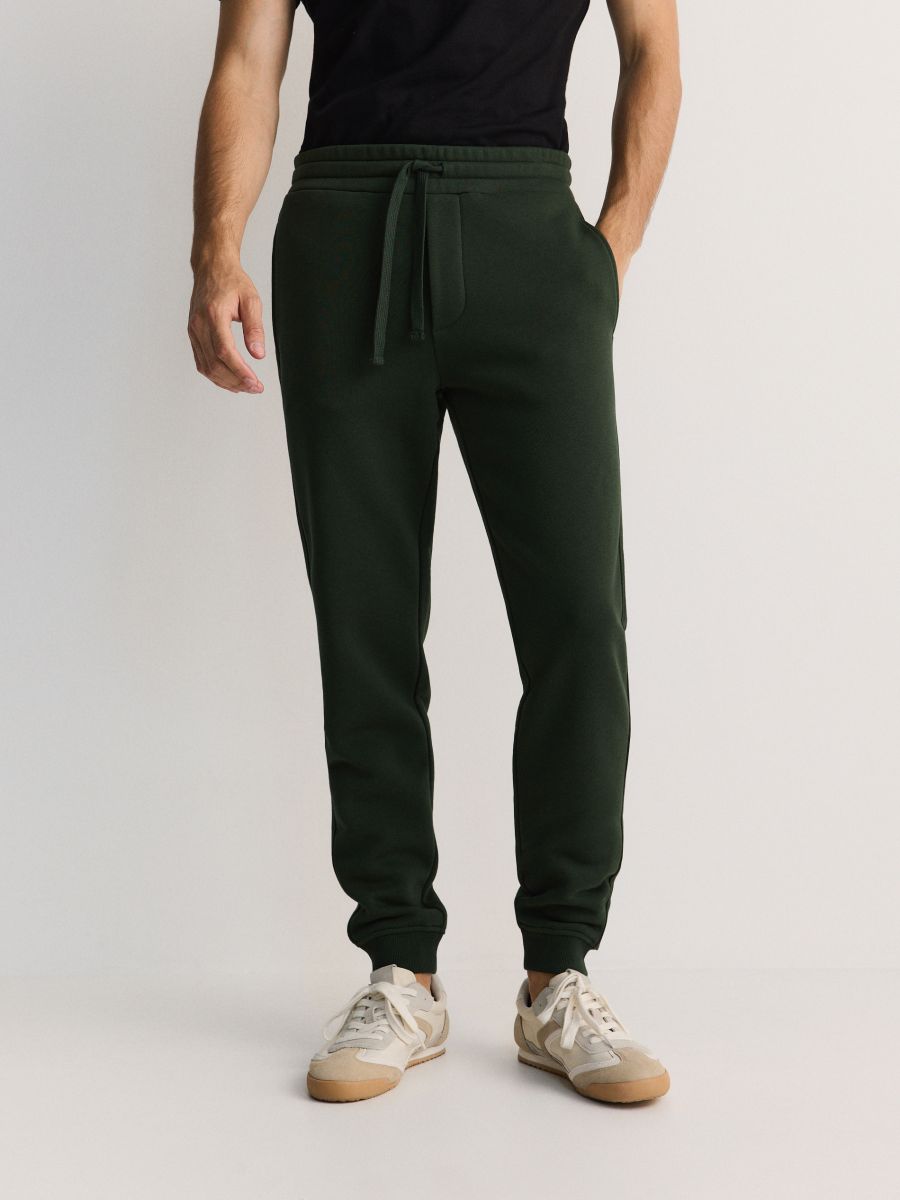 Regular fit tracksuit bottoms Color dark green RESERVED 2170W 79X