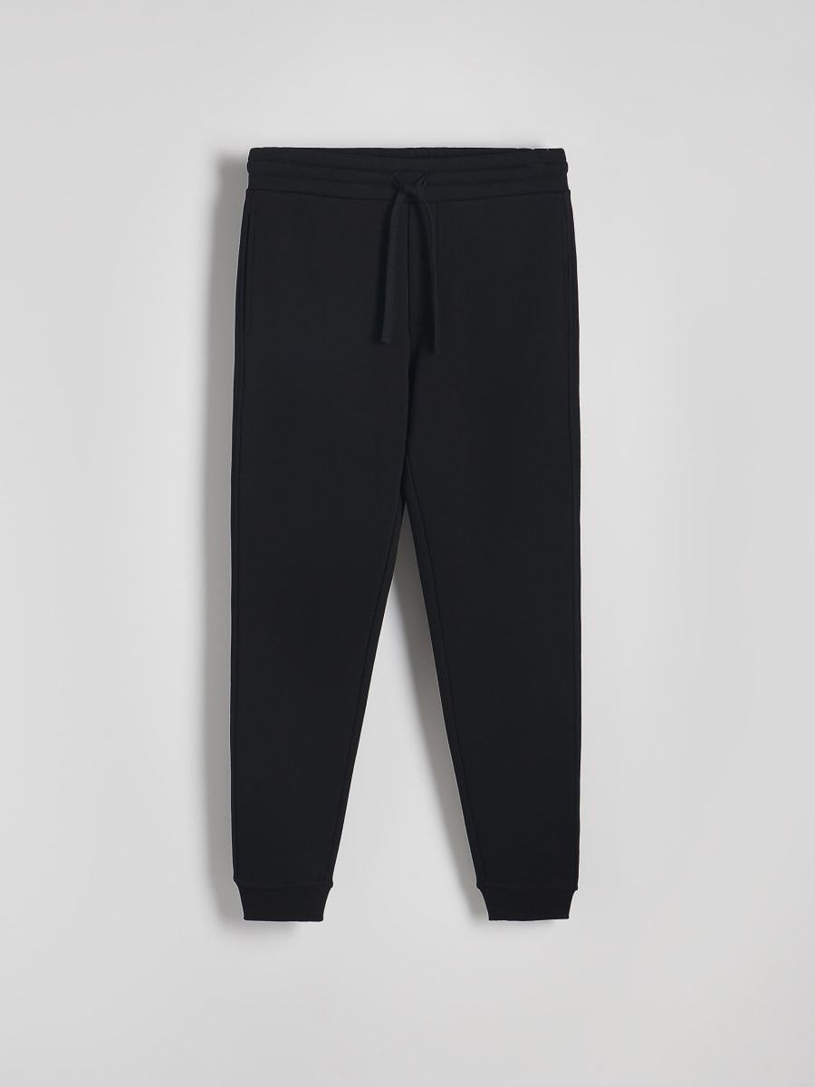 Regular fit tracksuit bottoms - black - RESERVED - 2