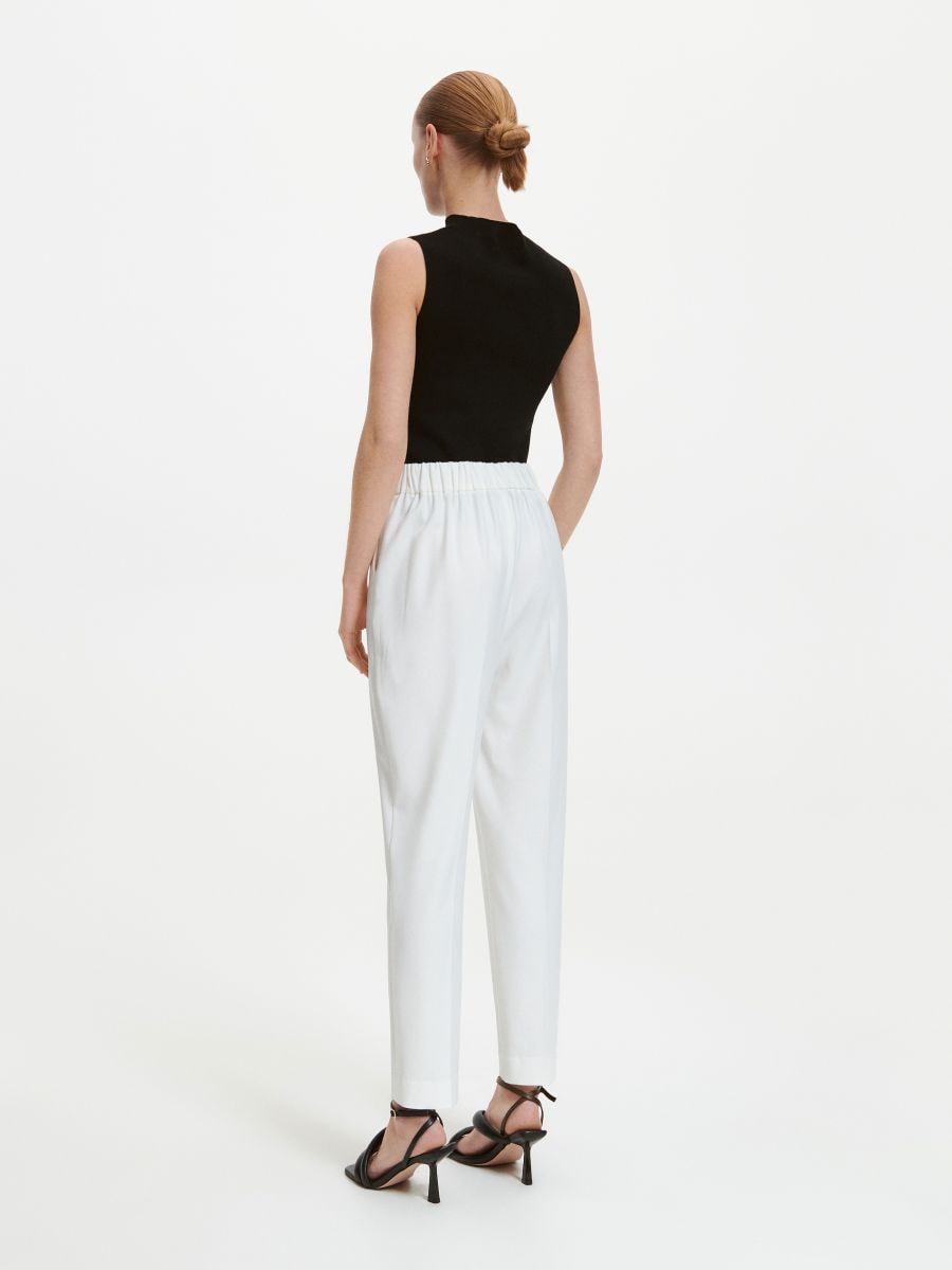 Trousers with ornament buttons - white - RESERVED - 4