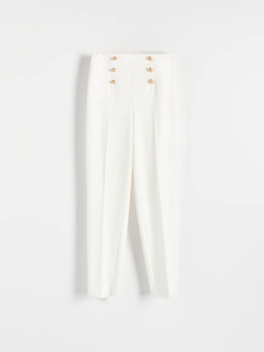 Trousers with ornament buttons - white - RESERVED - 5