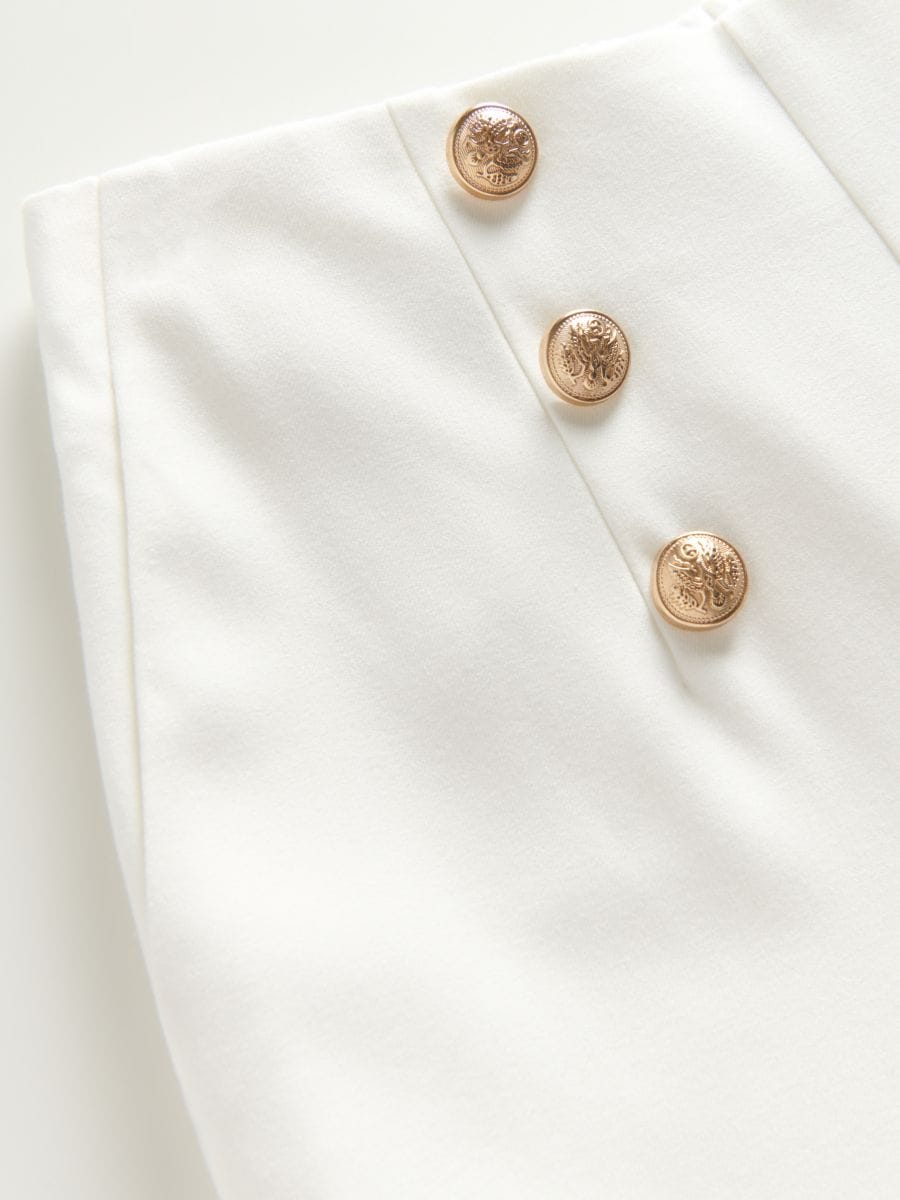 Trousers with ornament buttons - white - RESERVED - 6