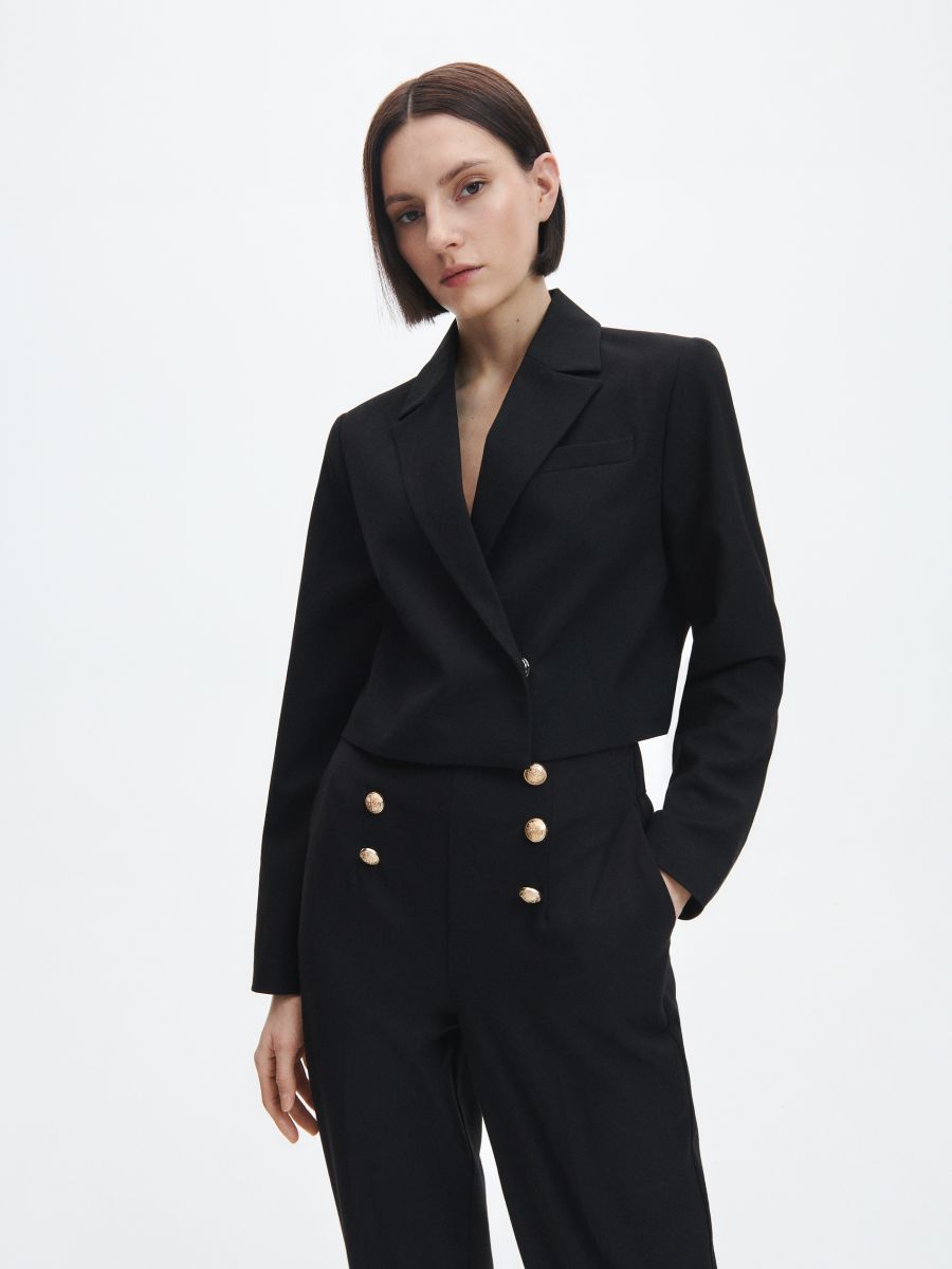 Trousers with ornament buttons - black - RESERVED - 2