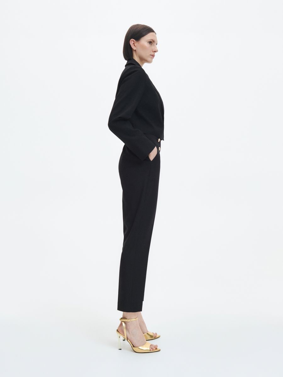 Trousers with ornament buttons - black - RESERVED - 3