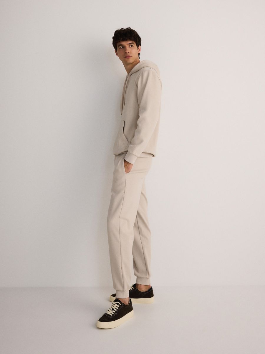 Sweatpants with cuffs - cream - RESERVED - 3