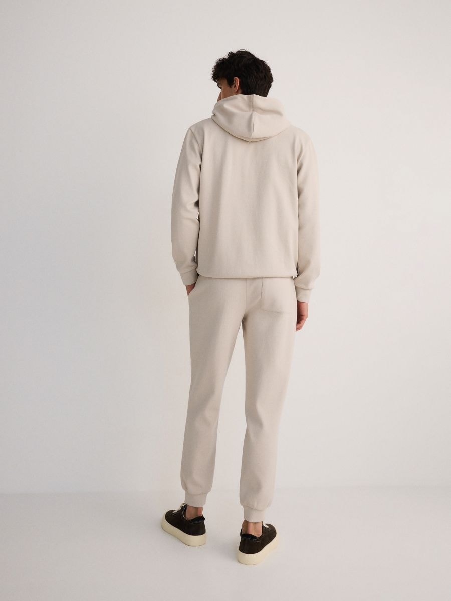 Sweatpants with cuffs - cream - RESERVED - 4