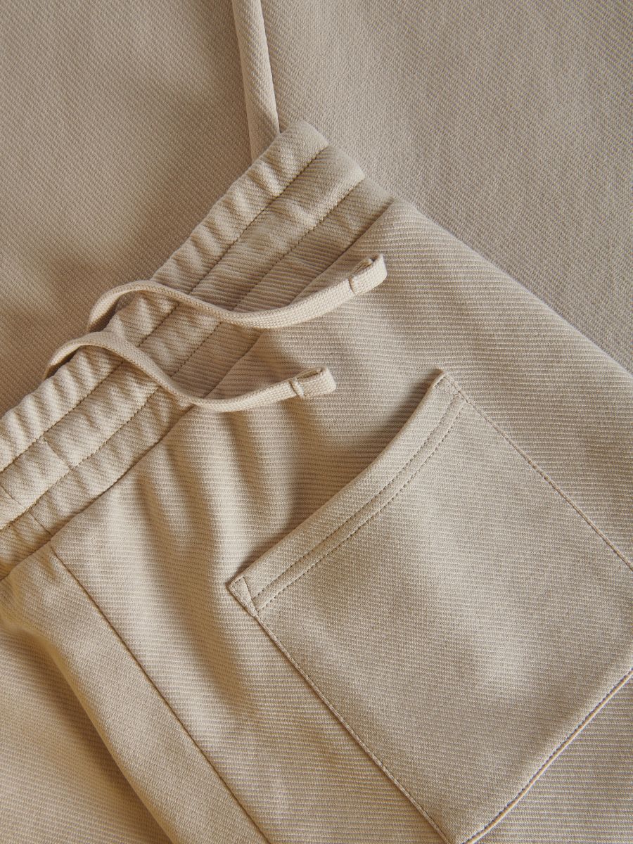Sweatpants with cuffs - cream - RESERVED - 6