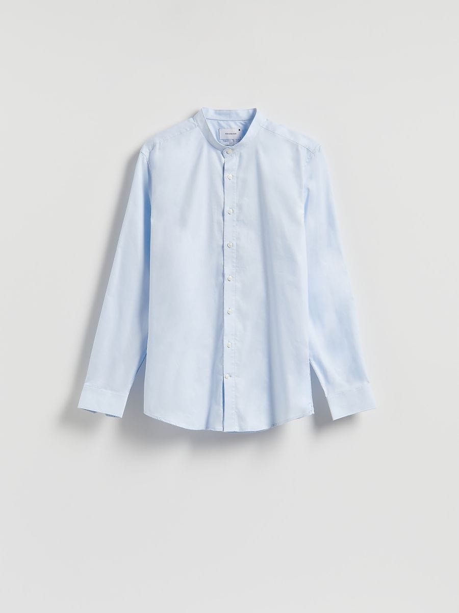 Bawełniana koszula slim fit - jasnoniebieski - RESERVED