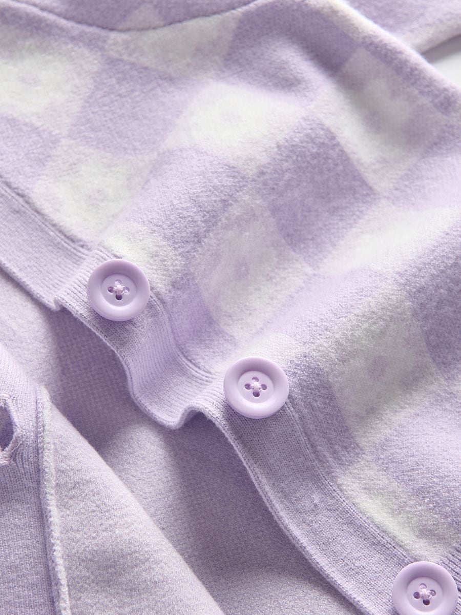 Patterned viscose cardigan - lavender - RESERVED - 5