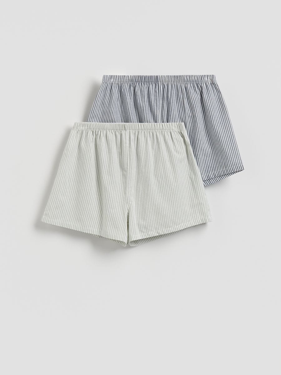Piżamowe szorty w paski 2 pack - wielobarwny - RESERVED