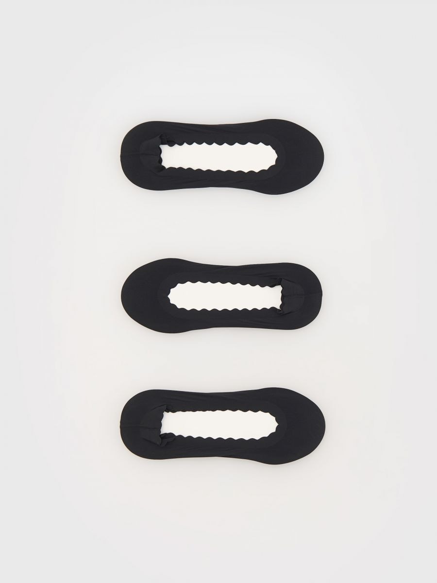 Pack de 3 pares de calcetines invisibles - negro - RESERVED