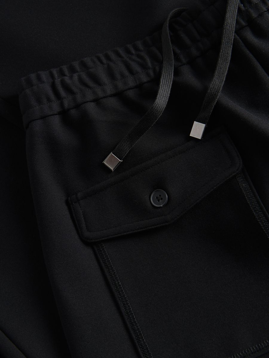 Regular jogger pantalone - crno - RESERVED - 6