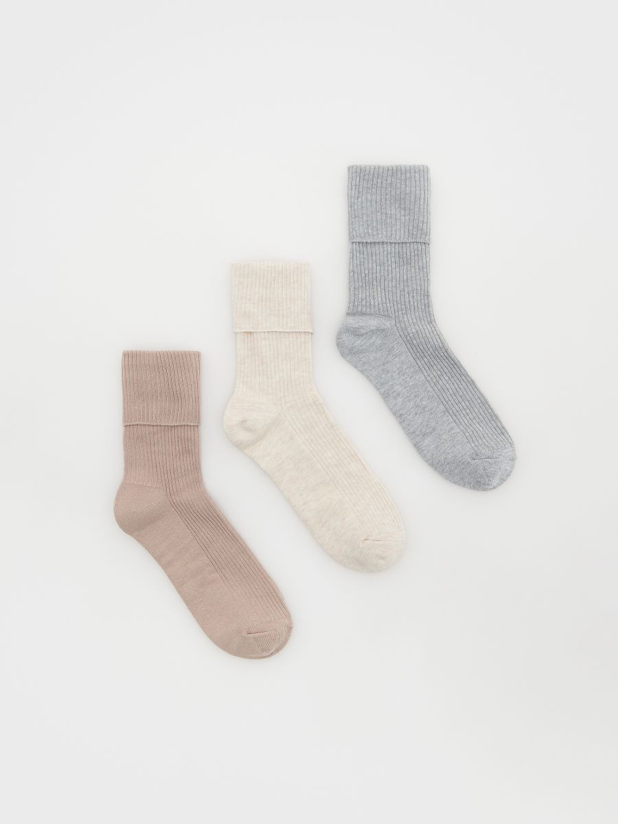 Komplet od 3 para čarapa - light grey - RESERVED
